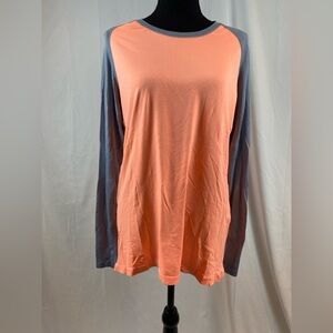 Champion Duo Dry Peach and Gray Long Sleeve‎ Top XL
